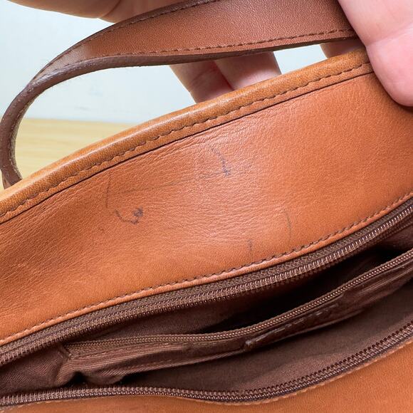 Nine West Leather Shoulder Bag Purse Hand Painted Blue Crab Coastal Marine Beach - Picture 8 of 16